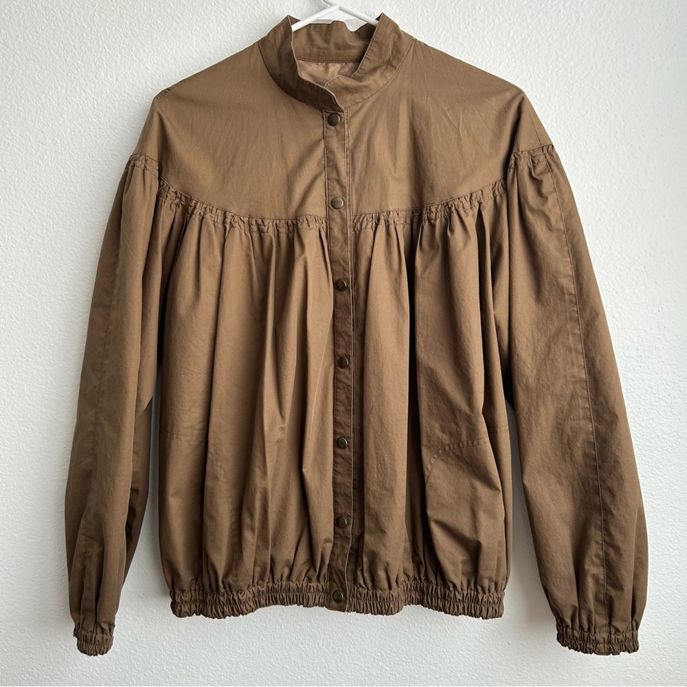 Vintage Buffums Brown Cotton Bomber-Style Jacket | Made in Japan |